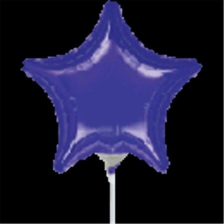 ANAGRAM 9 in. Purple Star Flat Foil Balloon 41124